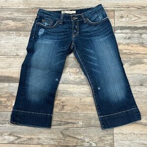 BKE Women’s Star Stretch Size 28 Style BKL397 Crop Denim Jeans  Distressed